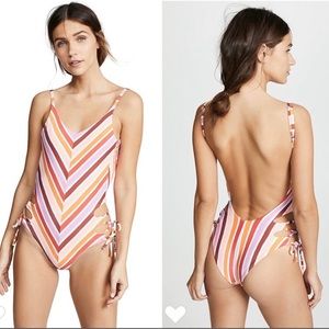 NWT Maaji Praia Arco Iris Stripe Reversible One Piece